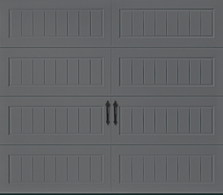 Amarr Heritage Carriage House garage door, Long Bead Board design in Charcoal Gray